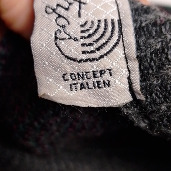 Moda di lentzos mens wool sweater size medium aztec geometric print green blue - Picture 4 of 6